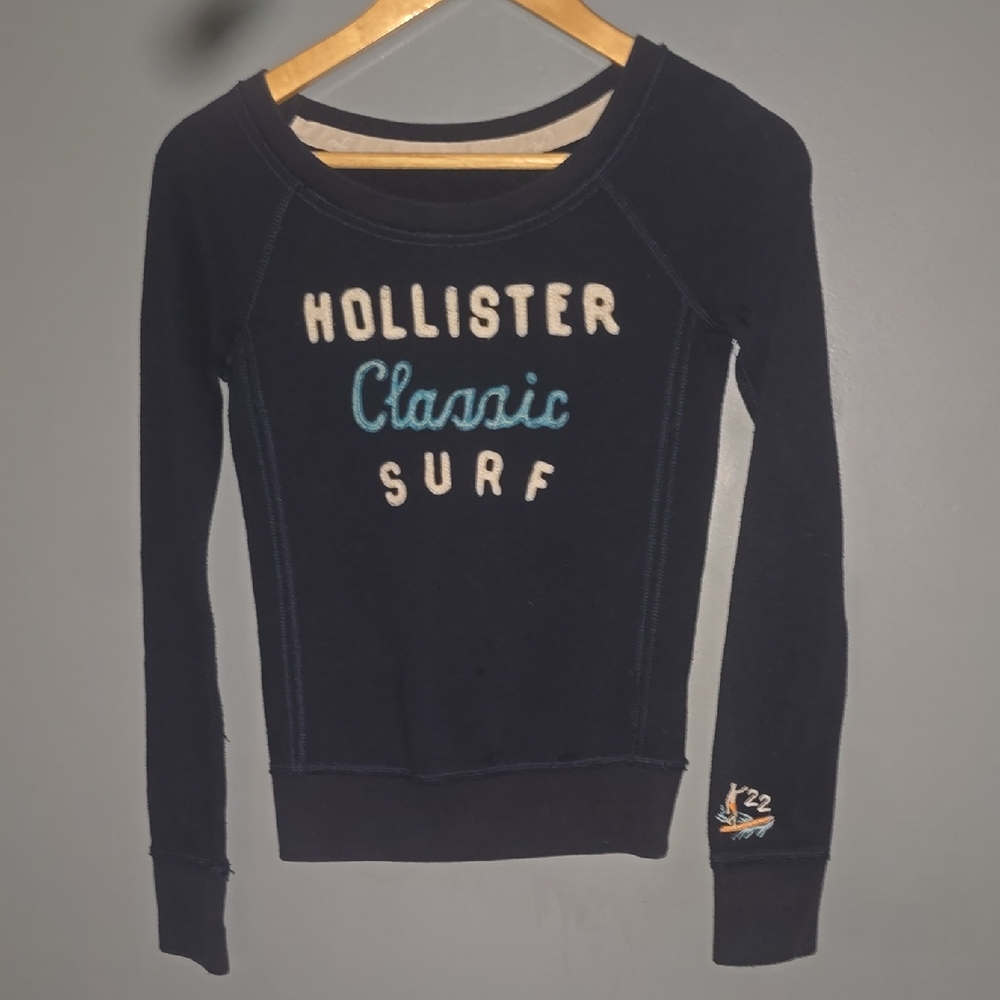 Hollister Navy Blue Crew Neck Sweater